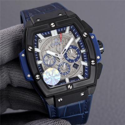 Replica Big Bang A21J  Automatic Movement Mens Watch Skeleton Dial Leather Strap G75