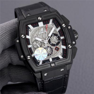 Replica Big Bang A21J  Automatic Movement Mens Watch Skeleton Dial Leather Strap G75