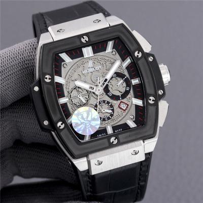 Replica Big Bang A21J  Automatic Movement Mens Watch Skeleton Dial Leather Strap G75