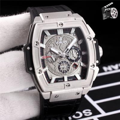 Replica Big Bang A21J  Automatic Movement Mens Watch Skeleton Dial Leather Strap G80