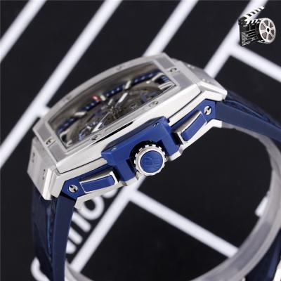 Replica Big Bang A21J  Automatic Movement Mens Watch Skeleton Dial Leather Strap G80