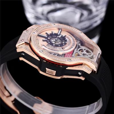 Replica Big Bang MP-09 TOURBILLON BI-AXIS  A21J  Automatic  Movement  Mens Watch  Skeleton Dial Leather Strap G83