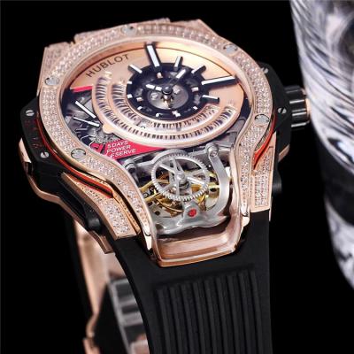 Replica Big Bang MP-09 TOURBILLON BI-AXIS  A21J  Automatic  Movement  Mens Watch  Skeleton Dial Leather Strap G83