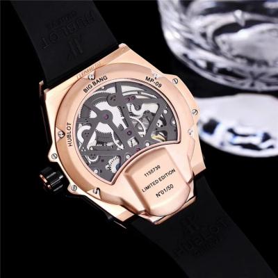 Replica Big Bang MP-09 TOURBILLON BI-AXIS  A21J  Automatic  Movement  Mens Watch  Skeleton Dial Leather Strap G83