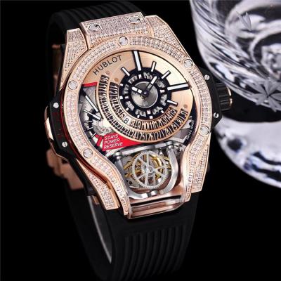 Replica Big Bang MP-09 TOURBILLON BI-AXIS  A21J  Automatic  Movement  Mens Watch  Skeleton Dial Leather Strap G83