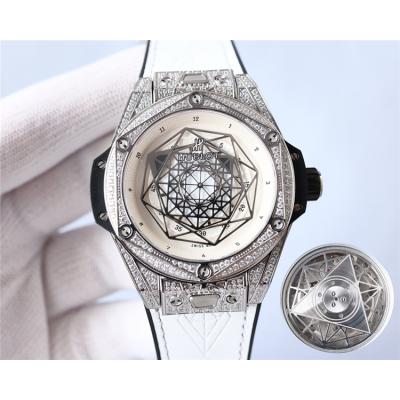 Replica Big Bang   Japan Miyota 8215 Automatic Movement  Mens Watch Skeleton Dial Leather Strap G84