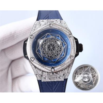 Replica Big Bang   Japan Miyota 8215 Automatic Movement  Mens Watch Skeleton Dial Leather Strap G84