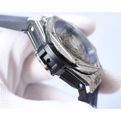 Replica Big Bang   Japan Miyota 8215 Automatic Movement  Mens Watch Skeleton Dial Leather Strap G84