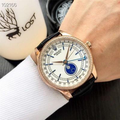 Replica Cellini A2813 Automatic Movement Mens Watch White Dial Leather Strap E02