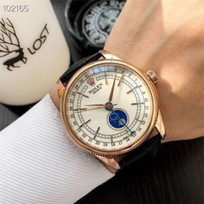 Replica Cellini A2813 Automatic Movement Mens Watch White Dial Leather Strap E02