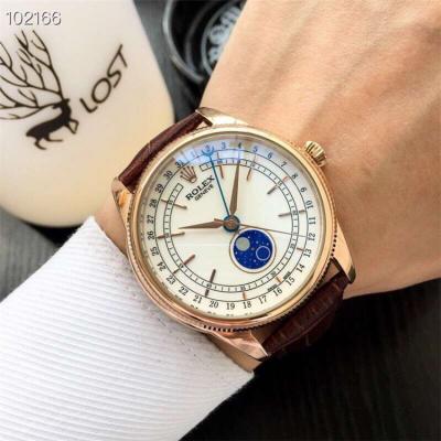 Replica Cellini A2813 Automatic Movement Mens Watch White Dial Leather Strap E02