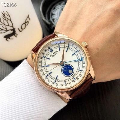 Replica Cellini A2813 Automatic Movement Mens Watch White Dial Leather Strap E02