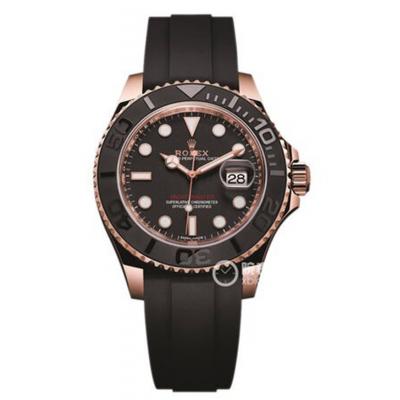 Replica Yacht-Master Japan Miyota 8215 Automatic  Mens Watch Black Dial Rubber Strap  E04