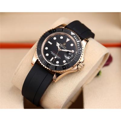 Replica Yacht-Master Japan Miyota 8215 Automatic  Mens Watch Black Dial Rubber Strap  E04