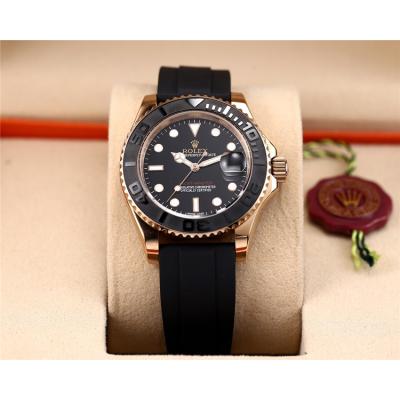 Replica Yacht-Master Japan Miyota 8215 Automatic  Mens Watch Black Dial Rubber Strap  E04