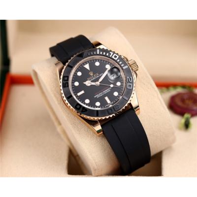 Replica Yacht-Master Japan Miyota 8215 Automatic  Mens Watch Black Dial Rubber Strap  E04