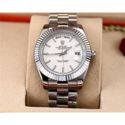 Replica Day-Date  A8285 Automatic Movement Mens Watch  Black Dial Oyster Bracelet SS A E08