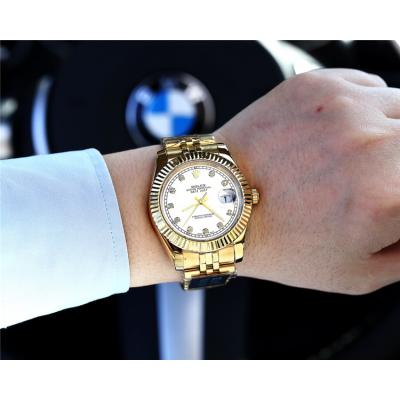 Replica Datejust Japan Miyota 8215 Automatic Movement Mens Watch  White Dial Yellow Gold A E09