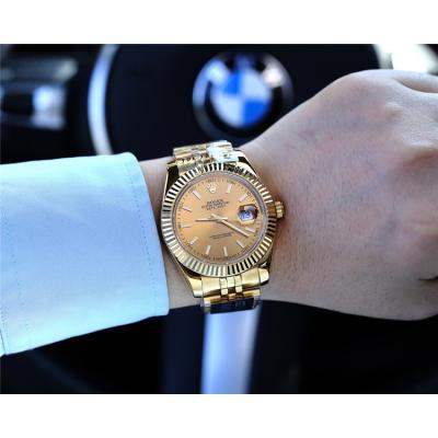 Replica Datejust Japan Miyota 8215 Automatic Movement Mens Watch  White Dial Yellow Gold A E09