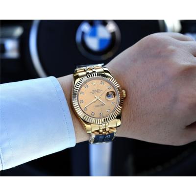 Replica Datejust Japan Miyota 8215 Automatic Movement Mens Watch  White Dial Yellow Gold A E09