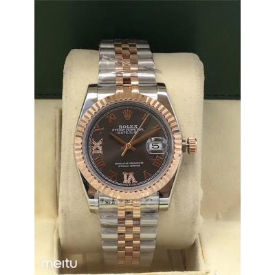 Replica Datejust A2813 Automatic Movement Mens/Womens Watch Green Dial Jubilee Bracelet Two Tone Yellow Gold E18