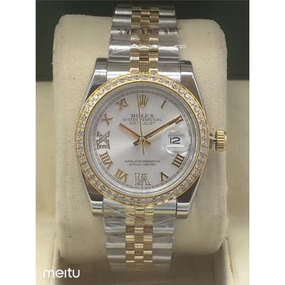 Replica Datejust A2813 Automatic Movement Mens/Womens Watch Gray Dial Jubilee Bracelet Two Tone Rose Gold E19