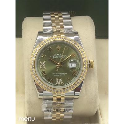 Replica Datejust A2813 Automatic Movement Mens/Womens Watch Gray Dial Jubilee Bracelet Two Tone Rose Gold E19