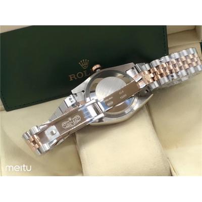 Replica Datejust A2813 Automatic Movement Mens/Womens Watch Gray Dial Jubilee Bracelet Two Tone Rose Gold E19