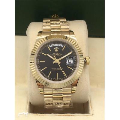 Replica Day-Date A2813 Automatic Movement Mens Watch Blue Dial Oyster Bracelet Two Tone Yellow Gold A E21