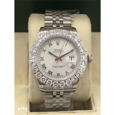 Replica Datejust A2813 Automatic Movement Mens Watch  White Dial Jubilee Bracelet SS E23