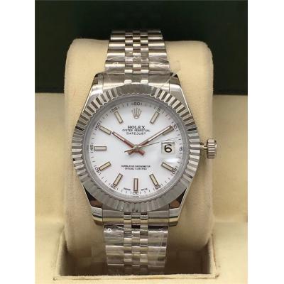 Replica Datejust A2813 Automatic Movement Mens Watch White Dial Jubilee Bracelet SS  C E27