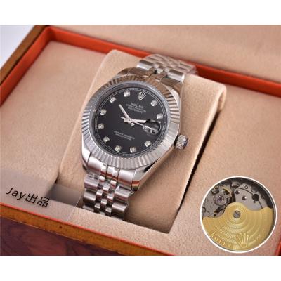 Replica Datejust  Japan Miyota 8215 Automatic Movement Mens Watch Black Dial Jubilee Bracelet Two Tone Yellow Gold B E28