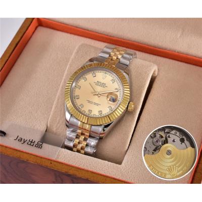 Replica Datejust  Japan Miyota 8215 Automatic Movement Mens Watch Black Dial Jubilee Bracelet Two Tone Yellow Gold B E28