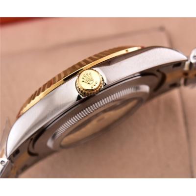 Replica Datejust  Japan Miyota 8215 Automatic Movement Mens Watch White Dial Jubilee Bracelet Two Tone Yellow Gold C E28