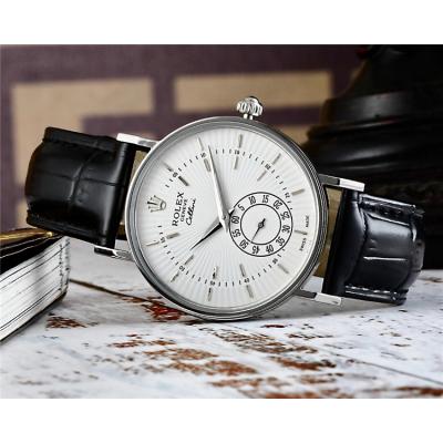 Replica Cellini A21J Automatic Movement Mens Watch White Dial  Leather Strap E29