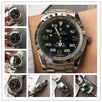 Replica Oyster Perpetual   A21J Automatic Movement Mens Watch Black Dial Oyster Bracelet  SS E32