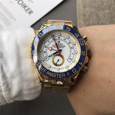 Replica Oyster Perpetual Yacht-Master A21J Automatic Mens Watch White Dial Oyster Bracelet Two Tone Yellow Gold E33