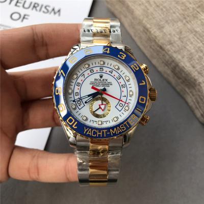 Replica Oyster Perpetual Yacht-Master A21J Automatic Mens Watch White Dial Oyster Bracelet Two Tone Yellow Gold E33