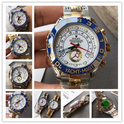 Replica Oyster Perpetual Yacht-Master A21J Automatic Mens Watch White Dial Oyster Bracelet Two Tone Yellow Gold E33