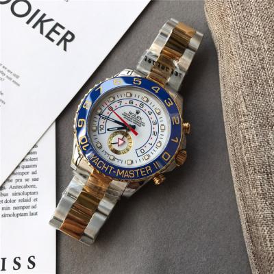 Replica Oyster Perpetual Yacht-Master A21J Automatic Mens Watch White Dial Oyster Bracelet Two Tone Yellow Gold E33