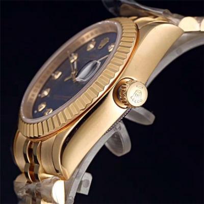 Replica Datejust Japan Miyota 8215 Automatic Movement Mens Watch Black Dial Jubilee Bracelet Yellow Gold E34