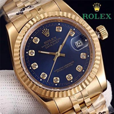 Replica Datejust Japan Miyota 8215 Automatic Movement Mens Watch Black Dial Jubilee Bracelet Yellow Gold E34