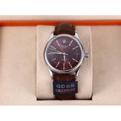 Replica Cellini Japan Miyota 8215 Automatic Movement Mens Watch Black Dial Leather Strap A E41