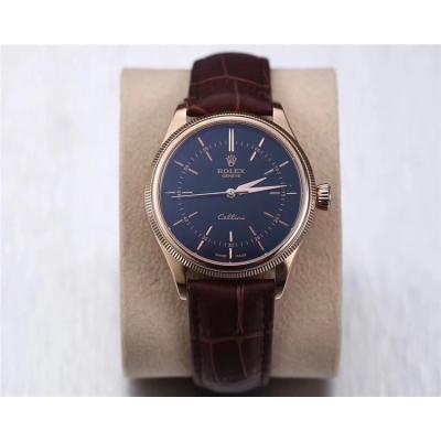 Replica Cellini Japan Miyota 8215 Automatic Movement Mens Watch White Dial Leather Strap B E41