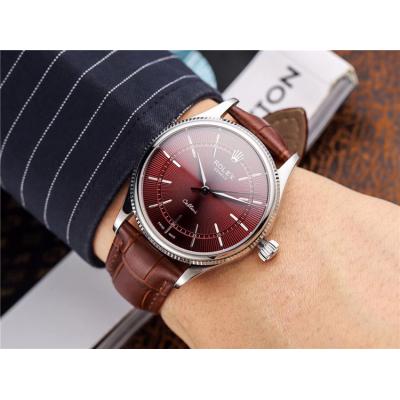 Replica Cellini Japan Miyota 8215 Automatic Movement Mens Watch White  Dial Leather Strap B E44