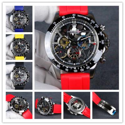 Replica Cosmograph Daytona A21J Automatic Movement Mens Watch Skeleton Dial Rubber Strap A E48