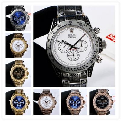 Replica Cosmograph Daytona A21J Automatic Movement Mens Watch White  Dial  Vintage Engraving Bracelet E49