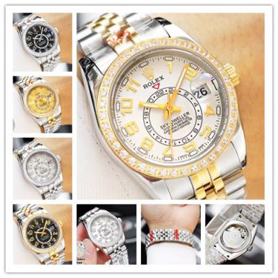 Replica Sky-Dweller Miyota 821A Automatic Movement Mens Watch White  Dial Jubilee Bracelet Two Tone Yellow Gold A E50