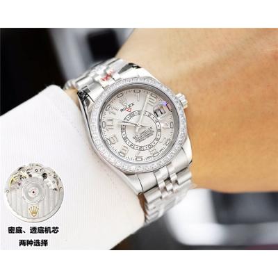 Replica Sky-Dweller Miyota 821A Automatic Movement Mens Watch White  Dial Jubilee Bracelet Two Tone Yellow Gold A E50