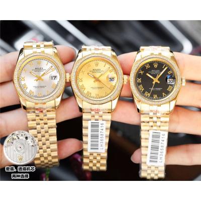 Replica Datejust Miyota 821A Automatic Movement Mens Watch  Black Dial Jubilee Bracelet Yellow Gold  D E50